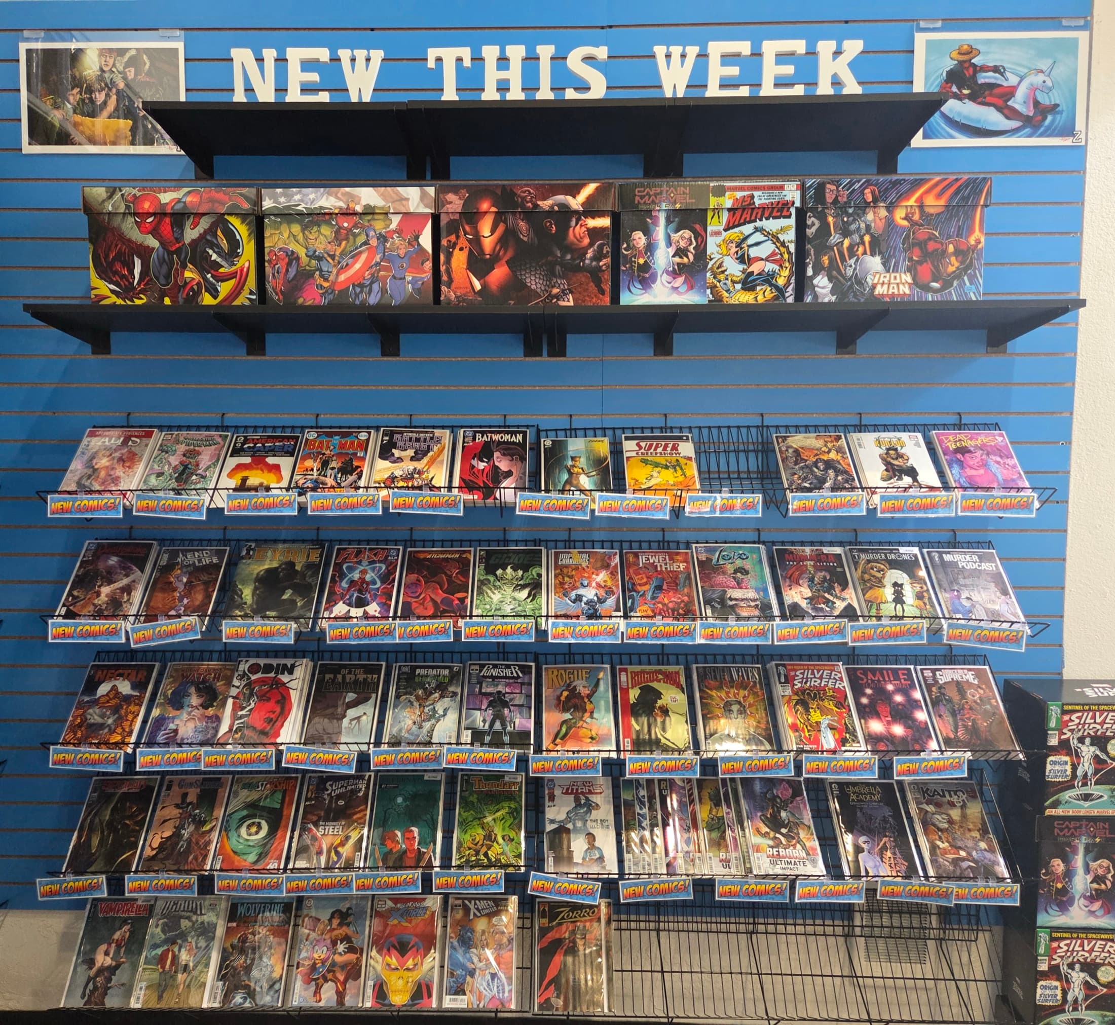 New this week comics displayed at Comiks The Gathering