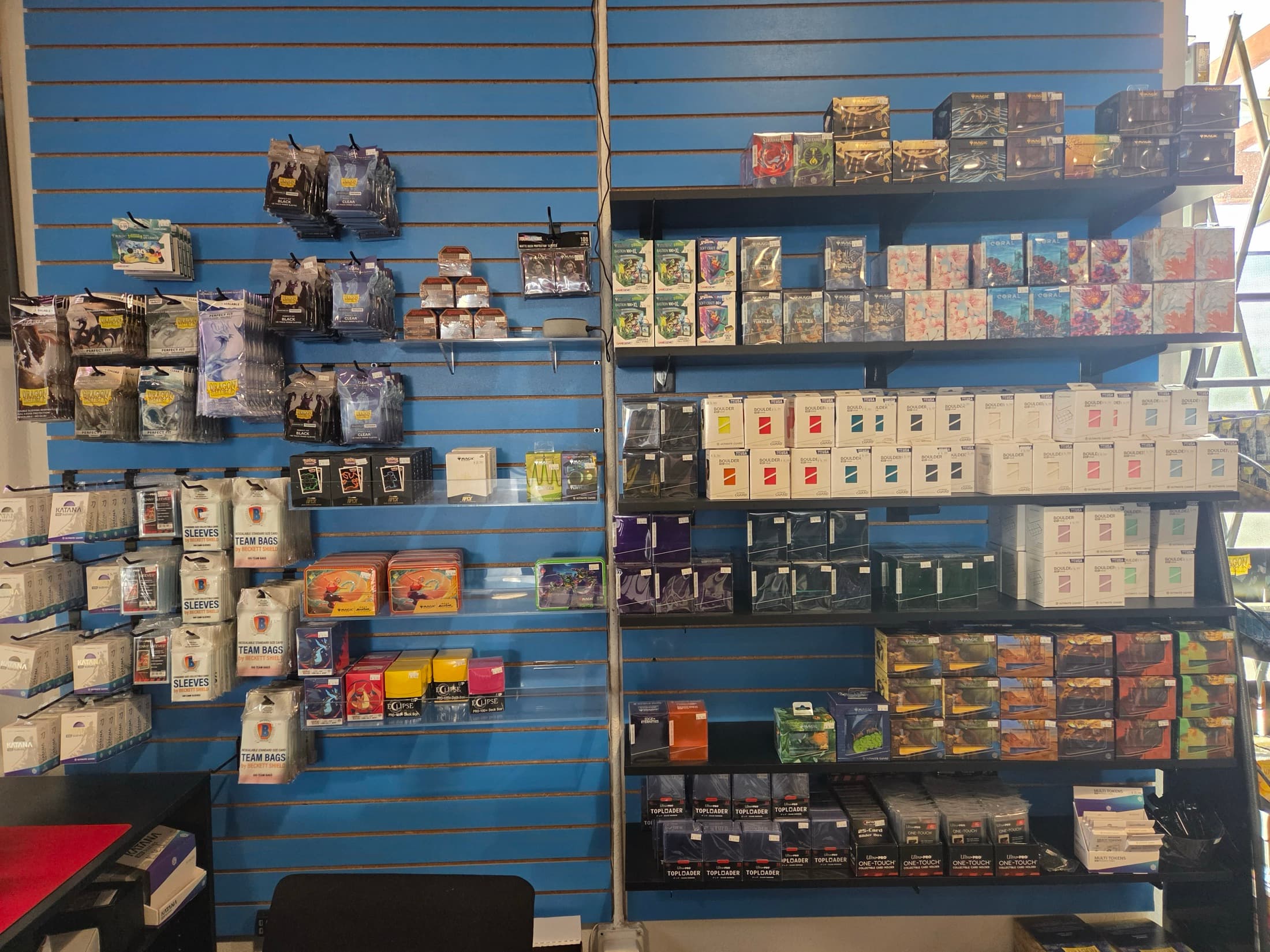 Card game accessories and sleeves at Comiks The Gathering